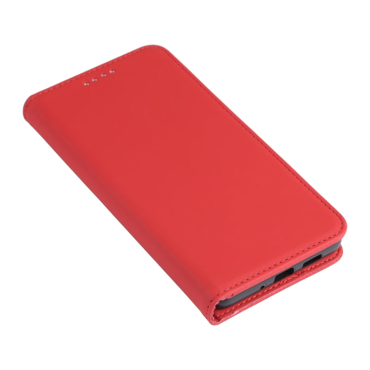 For Samsung Galaxy A73 Strong Magnetism Liquid Feel Leather Phone Case