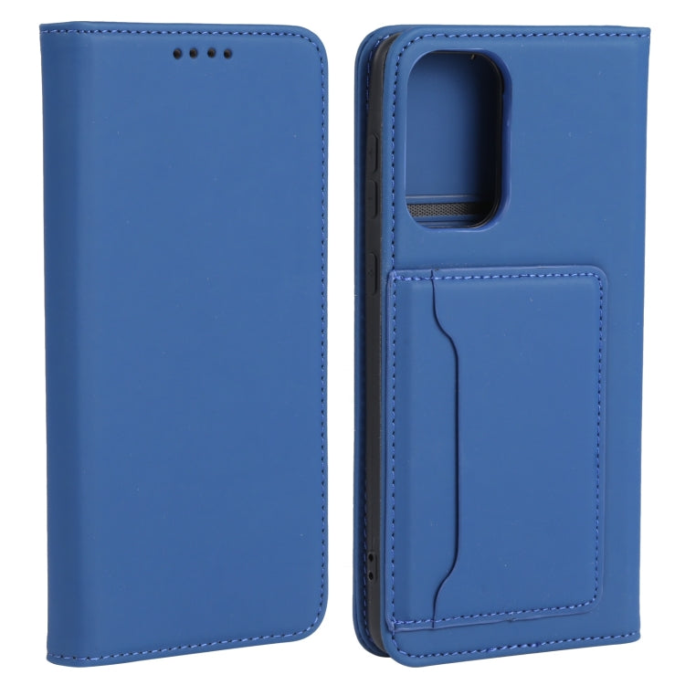 For Samsung Galaxy A73 Strong Magnetism Liquid Feel Leather Phone Case
