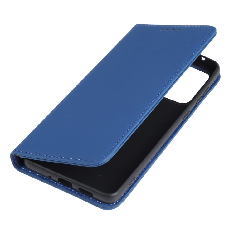 For Samsung Galaxy A73 Strong Magnetism Liquid Feel Leather Phone Case