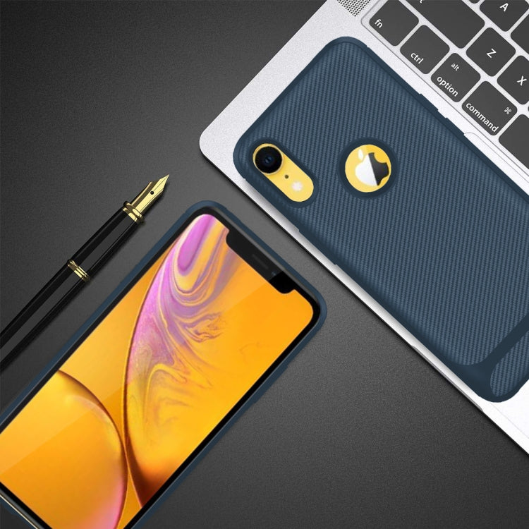 For iPhone XR Carbon Fiber Texture Shockproof TPU Protective Case
