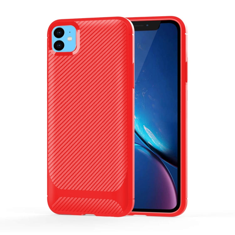For iPhone 11 Carbon Fiber Texture Shockproof TPU Protective Case