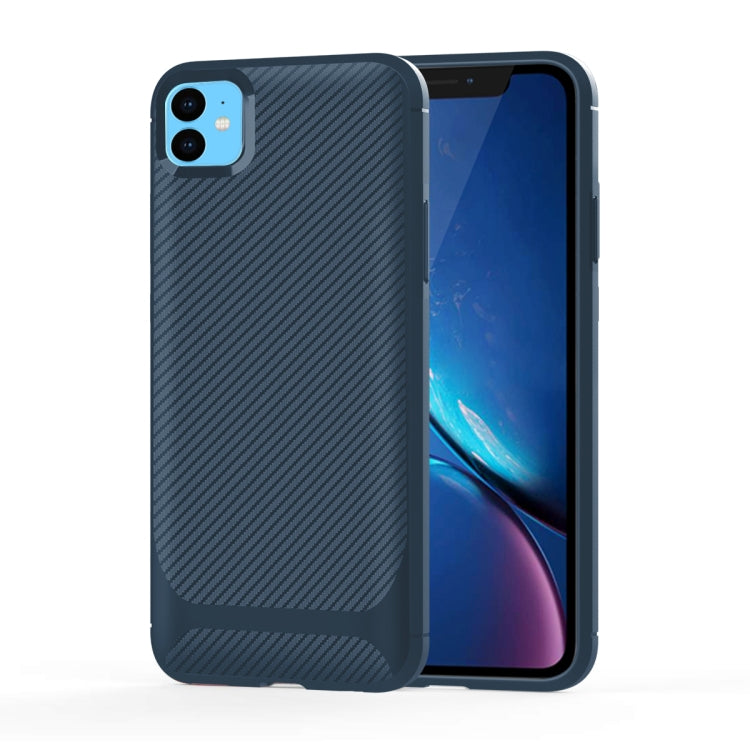 For iPhone 11 Carbon Fiber Texture Shockproof TPU Protective Case