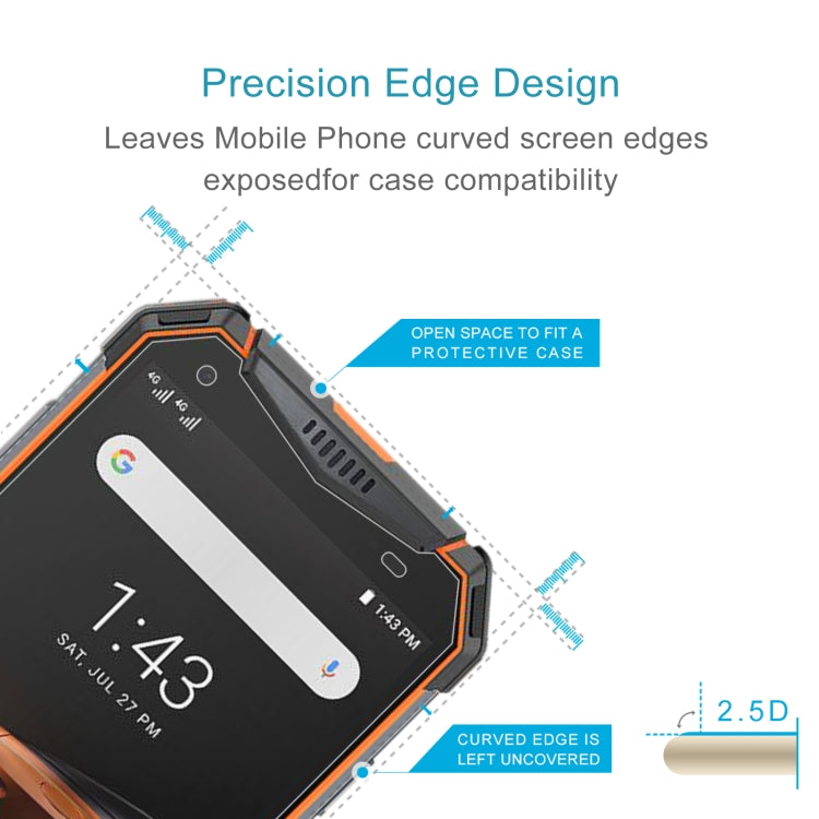 50 PCS 0.26mm 9H 2.5D Tempered Glass Film For Ulefone Armor 3W