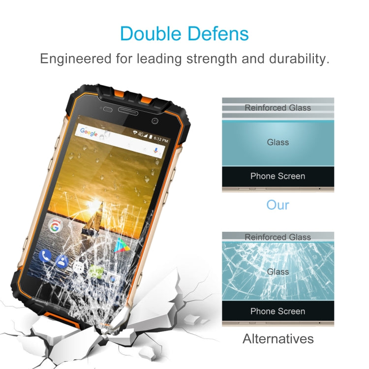 50 PCS 0.26mm 9H 2.5D Tempered Glass Film For Ulefone Armor 2S