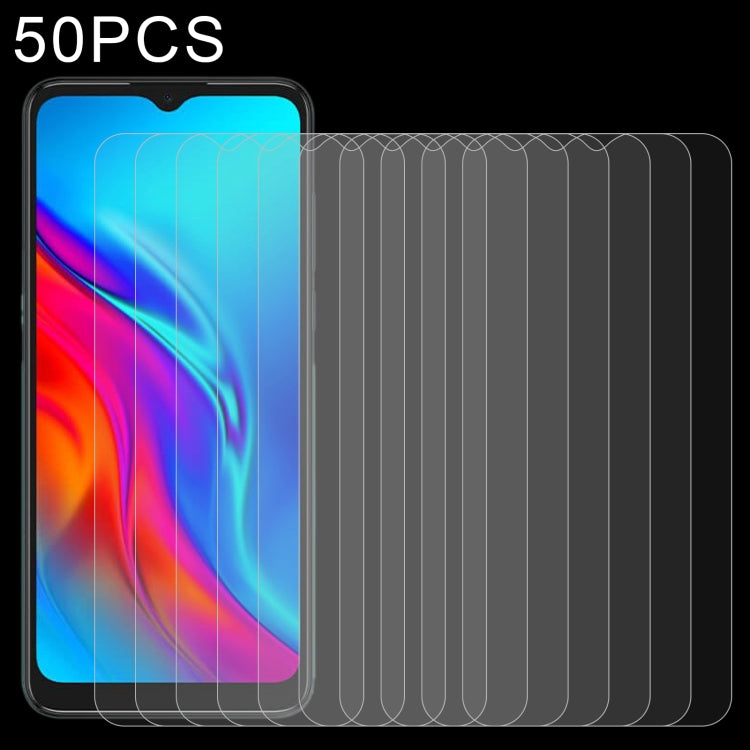 50 PCS 0.26mm 9H 2.5D Tempered Glass Film For TCL 20E