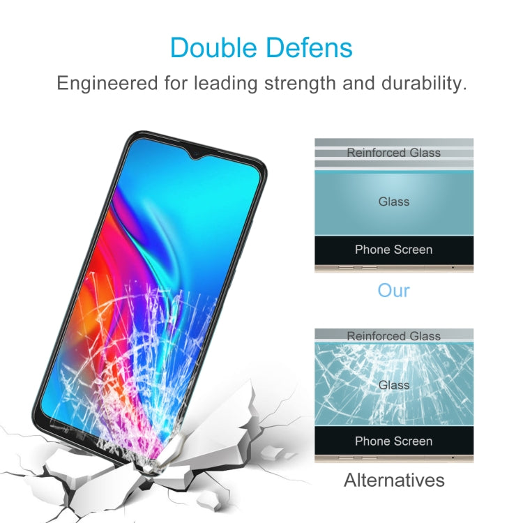 50 PCS 0.26mm 9H 2.5D Tempered Glass Film For TCL 20E