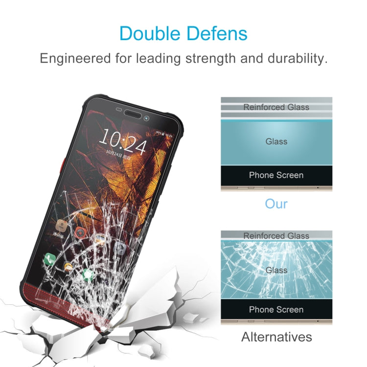 50 PCS 0.26mm 9H 2.5D Tempered Glass Film For AGM H2
