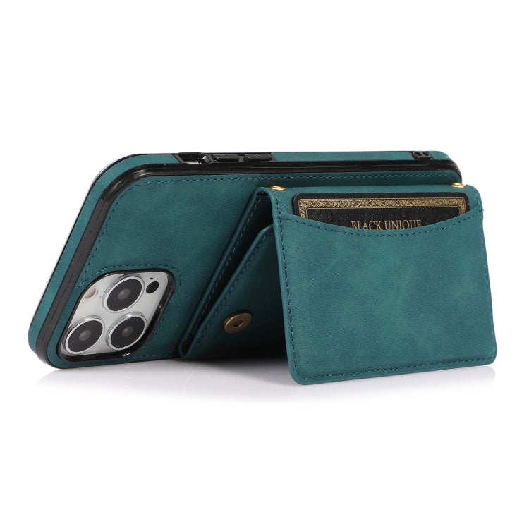 For iPhone 13 Pro Max Three-fold Leather Phone Case with Card Slot & Wallet & Holder