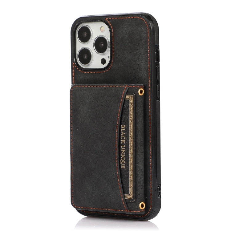 For iPhone 13 Pro Max Three-fold Leather Phone Case with Card Slot & Wallet & Holder
