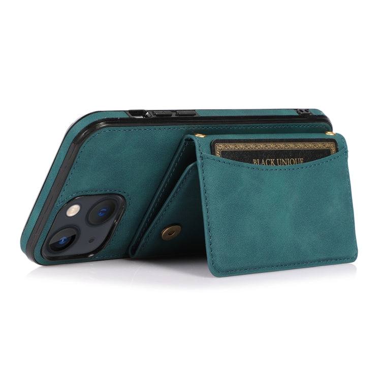 For iPhone 13 mini Three-fold Leather Phone Case with Card Slot & Wallet & Holder