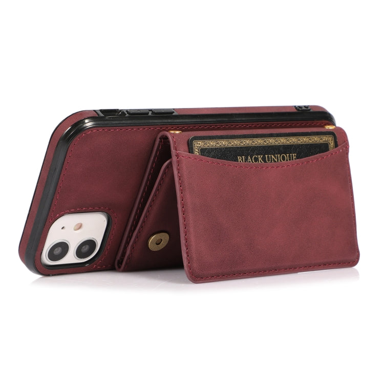 For iPhone 12 mini Three-fold Leather Phone Case with Card Slot & Wallet & Holder