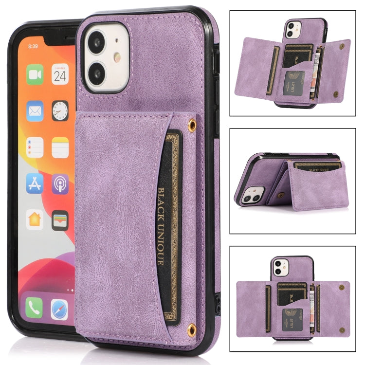 For iPhone 12 mini Three-fold Leather Phone Case with Card Slot & Wallet & Holder