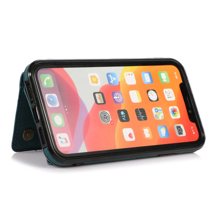 For iPhone 12 mini Three-fold Leather Phone Case with Card Slot & Wallet & Holder