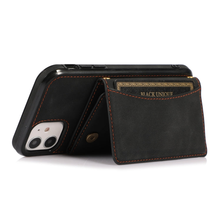 For iPhone 12 mini Three-fold Leather Phone Case with Card Slot & Wallet & Holder