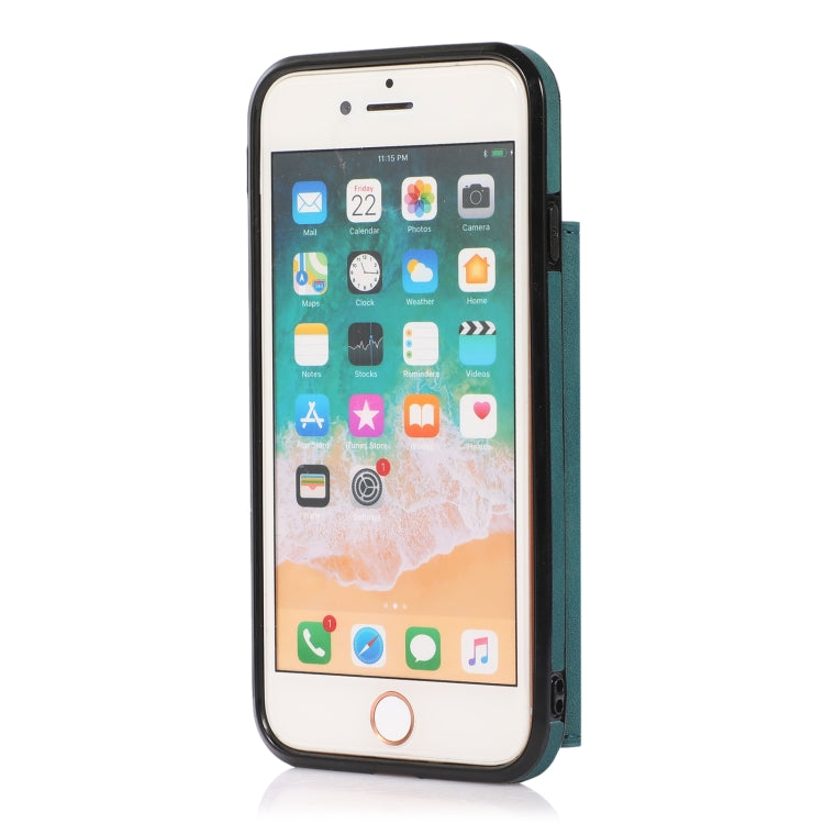 For iPhone SE 2022 / SE 2020 / 8 / 7 Three-fold Leather Phone Case with Card Slot & Wallet & Holder