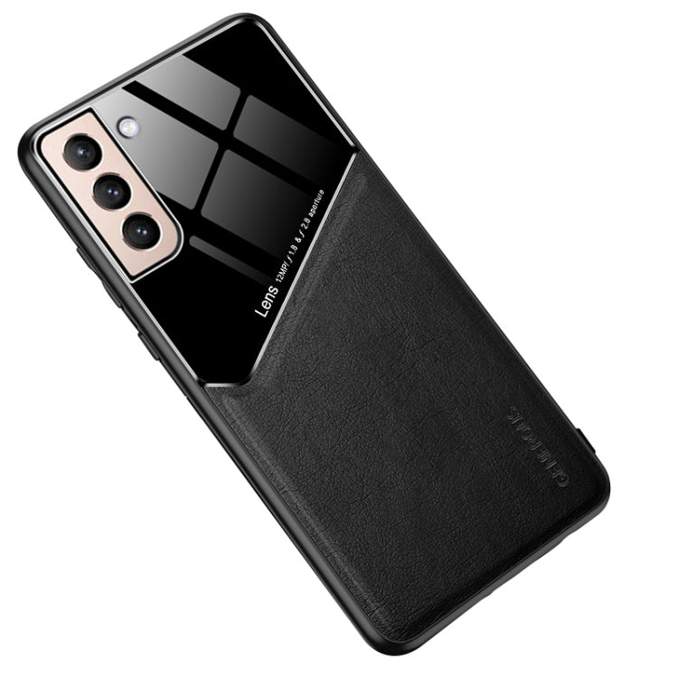 For Samsung Galaxy S22 5G Leather Glass Magnet Phone Case