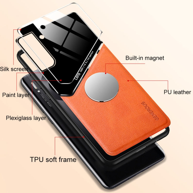 For Samsung Galaxy S22 5G Leather Glass Magnet Phone Case