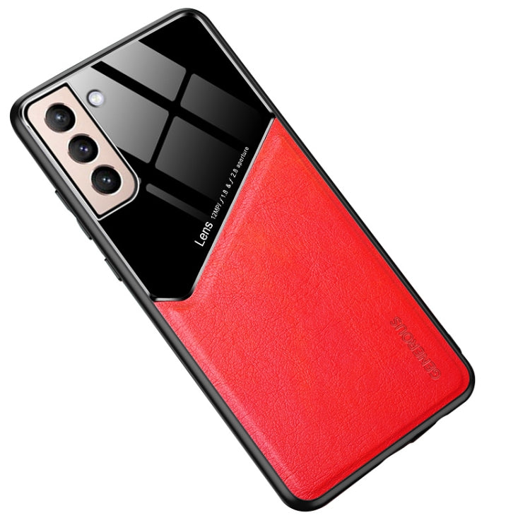 For Samsung Galaxy S22 5G Leather Glass Magnet Phone Case