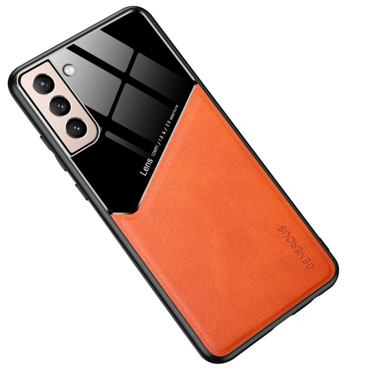 For Samsung Galaxy S22 5G Leather Glass Magnet Phone Case