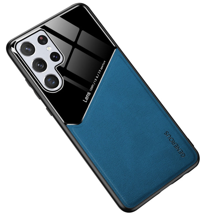For Samsung Galaxy S22 Ultra 5G Leather Glass Magnet Phone Case