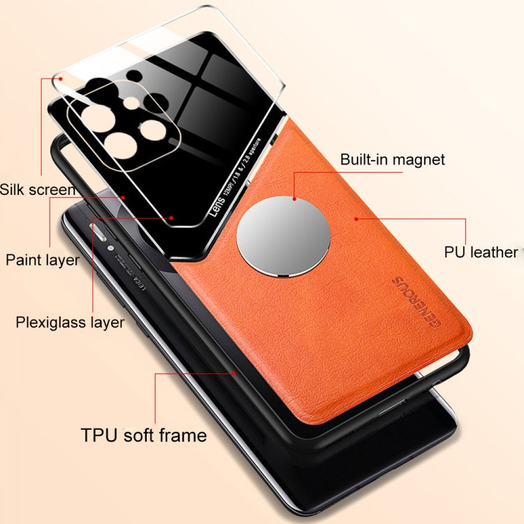 For Samsung Galaxy A03 Leather Glass Magnet Phone Case