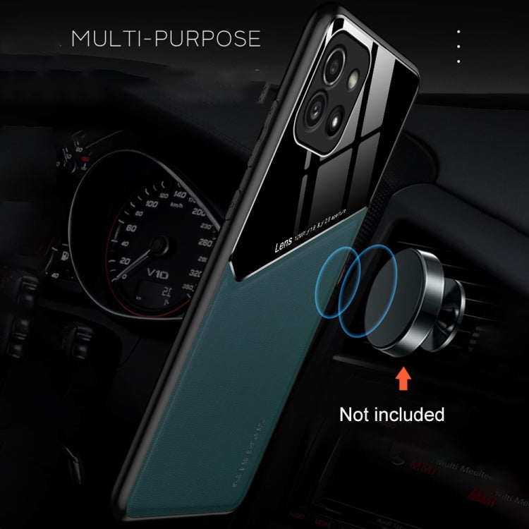 For Samsung Galaxy A03 Leather Glass Magnet Phone Case