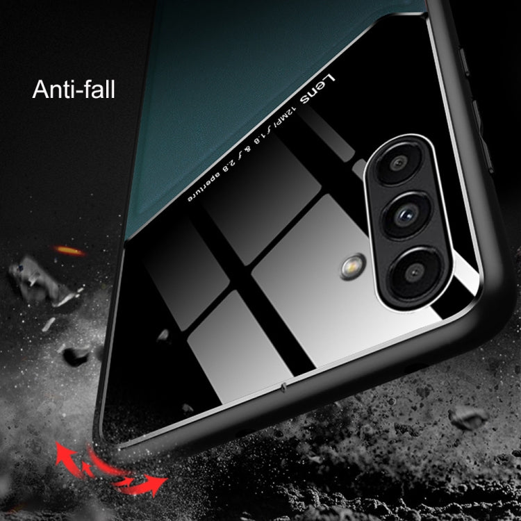 For Samsung Galaxy A13 5G Leather Glass Magnet Phone Case