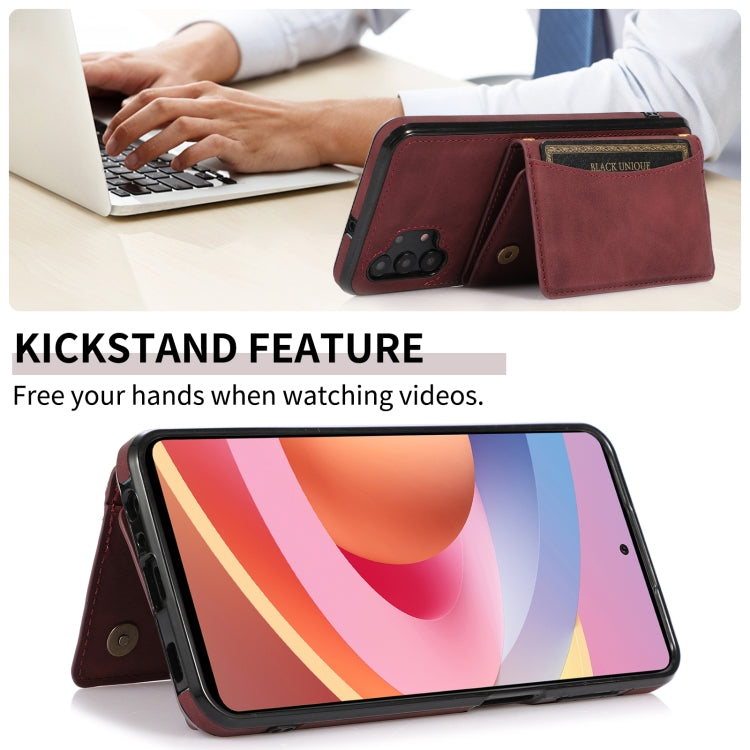 For Samsung Galaxy A32 4G Three-fold Leather Phone Case with Card Slot & Wallet & Holder