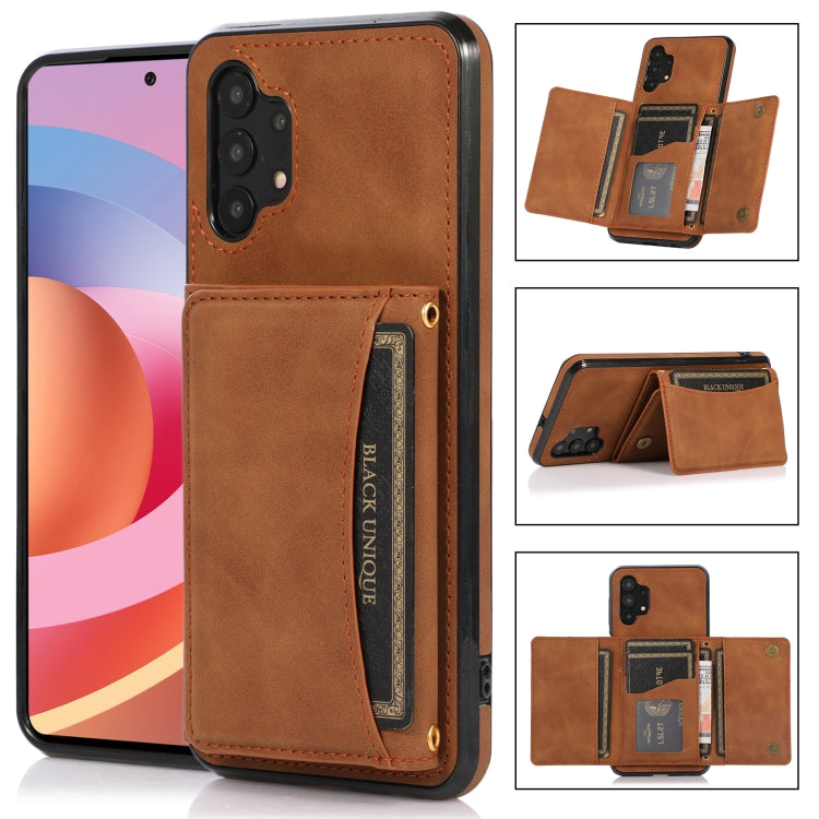 For Samsung Galaxy A32 4G Three-fold Leather Phone Case with Card Slot & Wallet & Holder