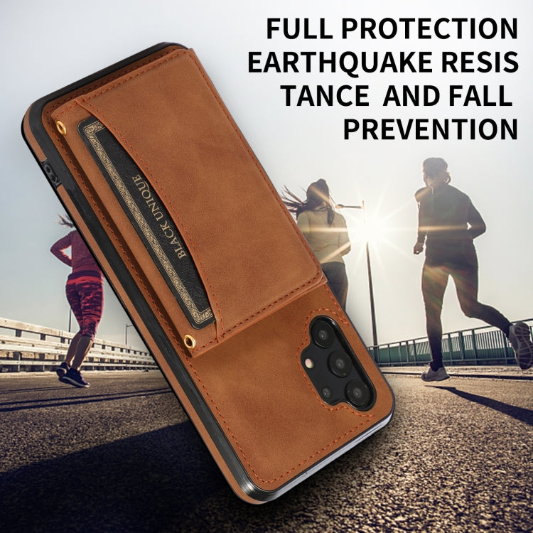 For Samsung Galaxy A32 4G Three-fold Leather Phone Case with Card Slot & Wallet & Holder