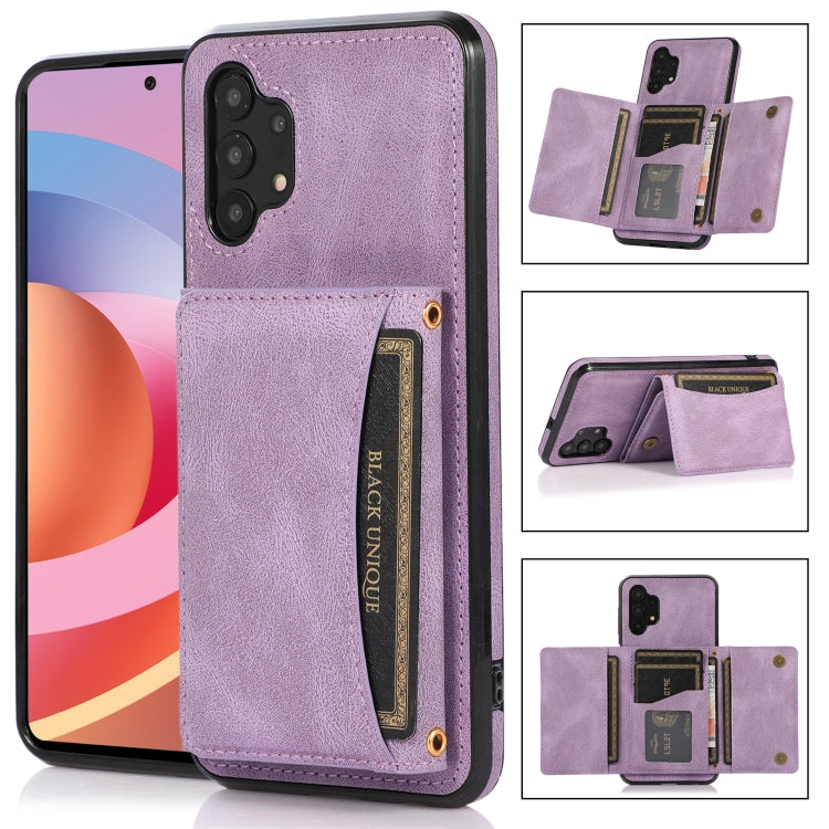 For Samsung Galaxy A32 4G Three-fold Leather Phone Case with Card Slot & Wallet & Holder
