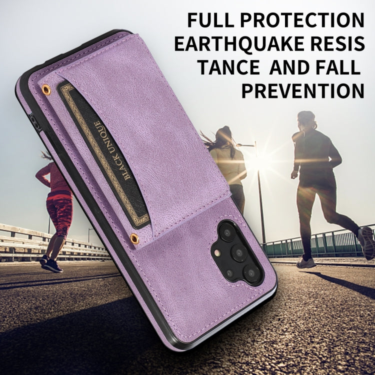 For Samsung Galaxy A32 4G Three-fold Leather Phone Case with Card Slot & Wallet & Holder