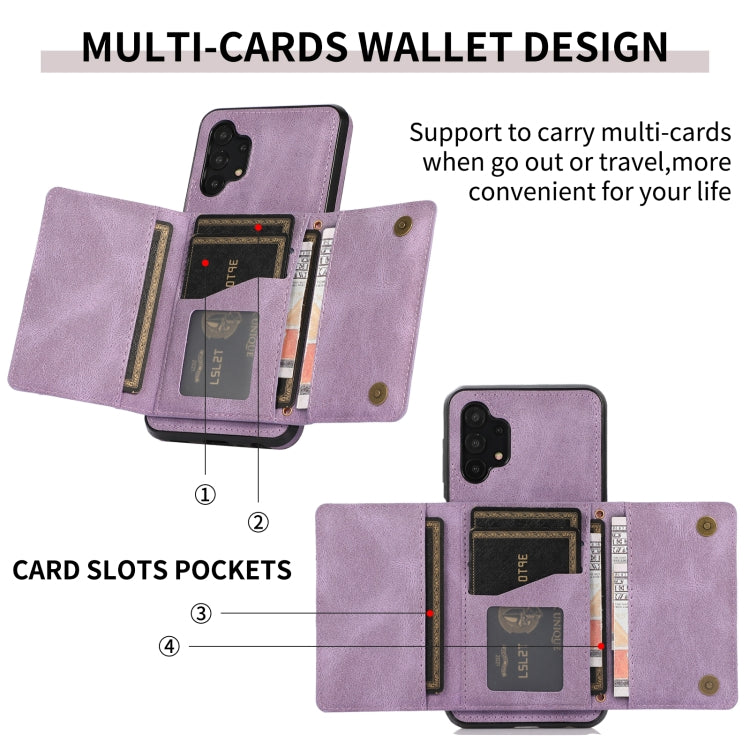 For Samsung Galaxy A32 4G Three-fold Leather Phone Case with Card Slot & Wallet & Holder