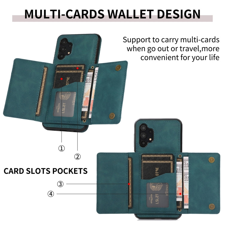 For Samsung Galaxy A32 4G Three-fold Leather Phone Case with Card Slot & Wallet & Holder