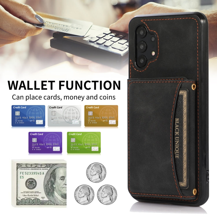 For Samsung Galaxy A32 4G Three-fold Leather Phone Case with Card Slot & Wallet & Holder