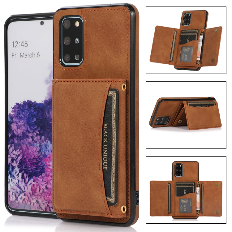 For Samsung Galaxy S20+ Three-fold Leather Phone Case with Card Slot & Wallet & Holder