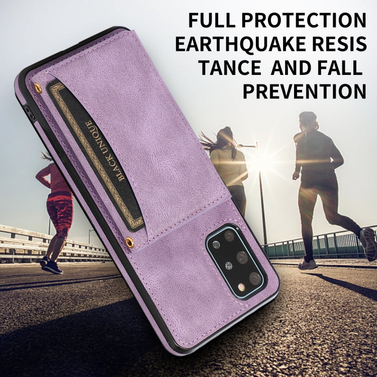 For Samsung Galaxy S20+ Three-fold Leather Phone Case with Card Slot & Wallet & Holder