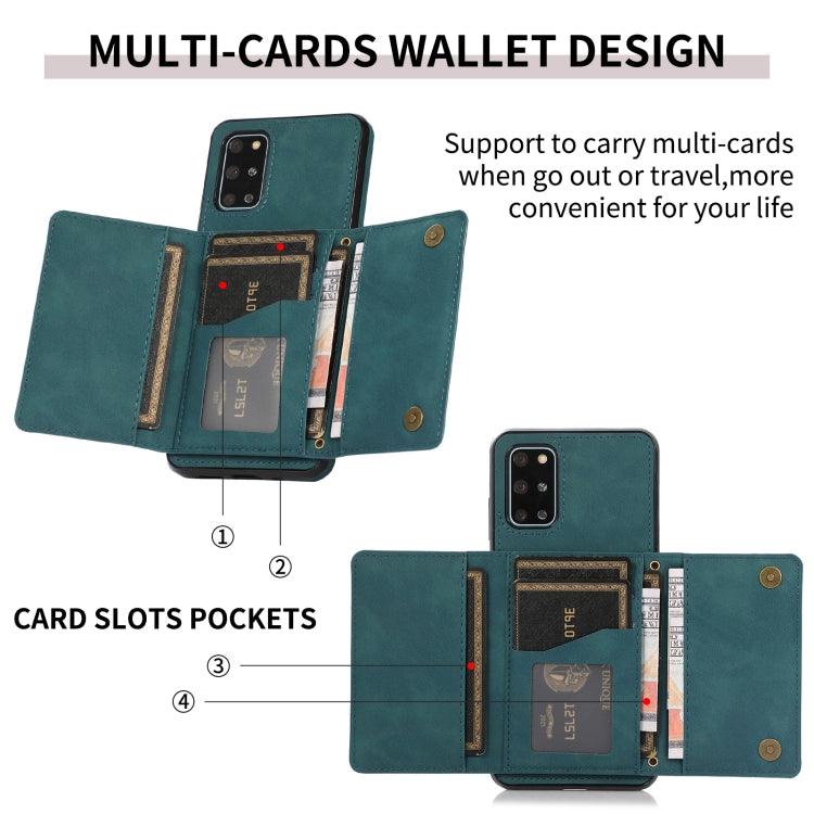 For Samsung Galaxy S20+ Three-fold Leather Phone Case with Card Slot & Wallet & Holder