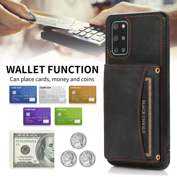 For Samsung Galaxy S20+ Three-fold Leather Phone Case with Card Slot & Wallet & Holder