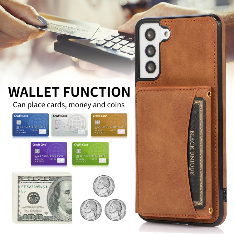 For Samsung Galaxy S21 Three-fold Leather Phone Case with Card Slot & Wallet & Holder