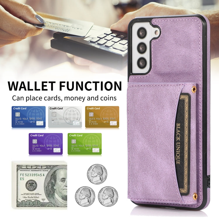 For Samsung Galaxy S21 Three-fold Leather Phone Case with Card Slot & Wallet & Holder