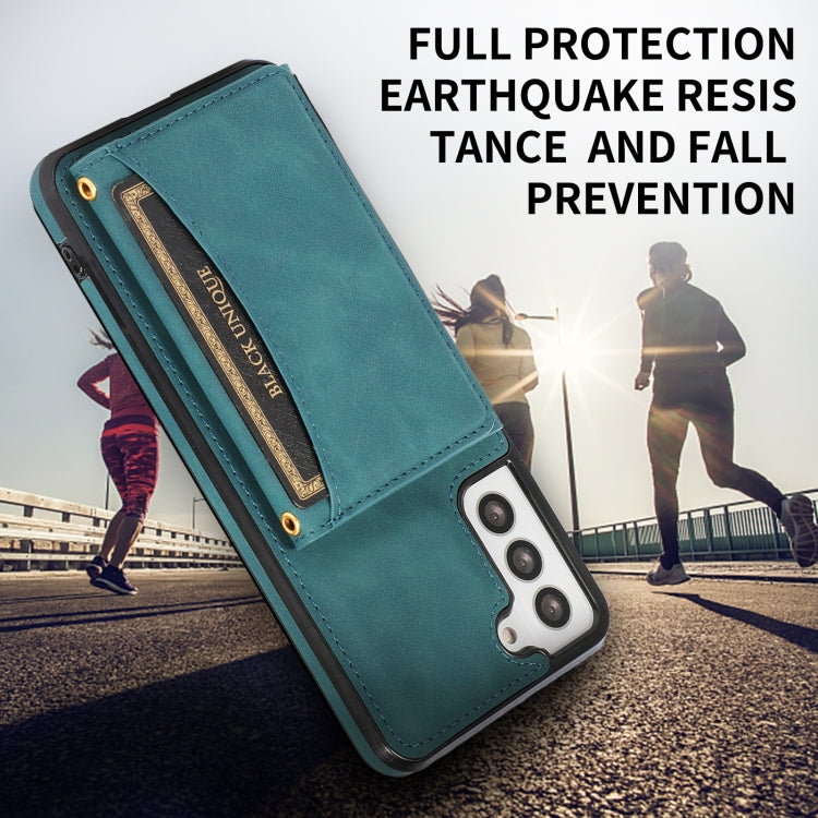 For Samsung Galaxy S21 Three-fold Leather Phone Case with Card Slot & Wallet & Holder