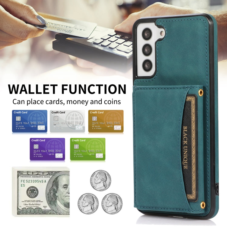For Samsung Galaxy S21+ Three-fold Leather Phone Case with Card Slot & Wallet & Holder