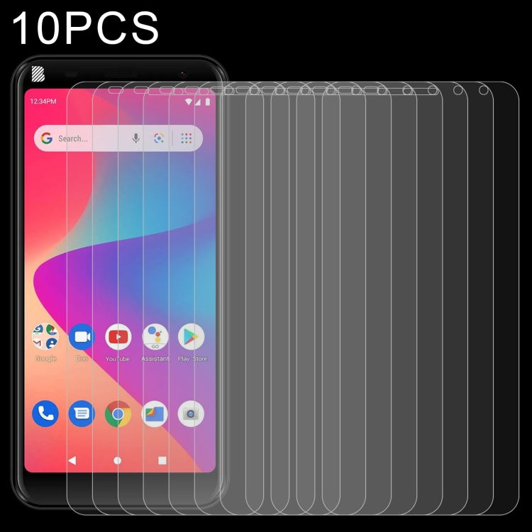 10 PCS 0.26mm 9H 2.5D Tempered Glass Film For BLU J6 2020