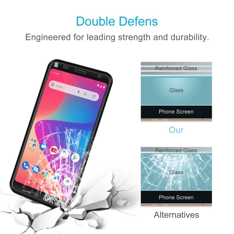 10 PCS 0.26mm 9H 2.5D Tempered Glass Film For BLU J6 2020