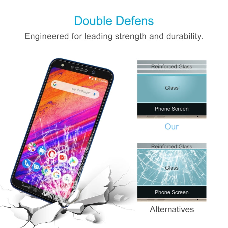 10 PCS 0.26mm 9H 2.5D Tempered Glass Film For BLU G6