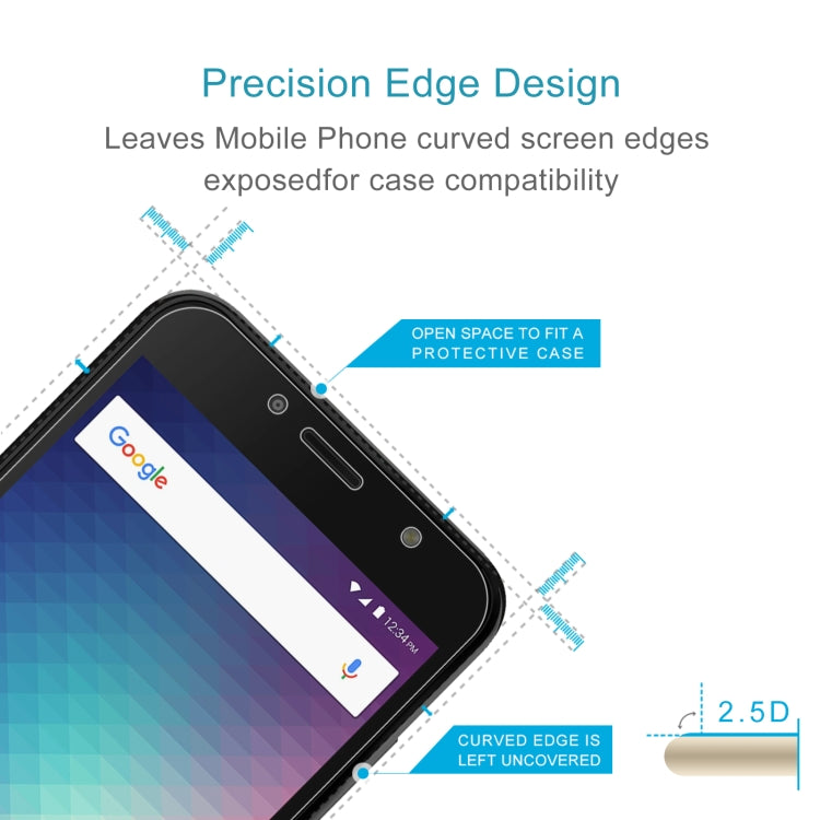 10 PCS 0.26mm 9H 2.5D Tempered Glass Film For BLU J2