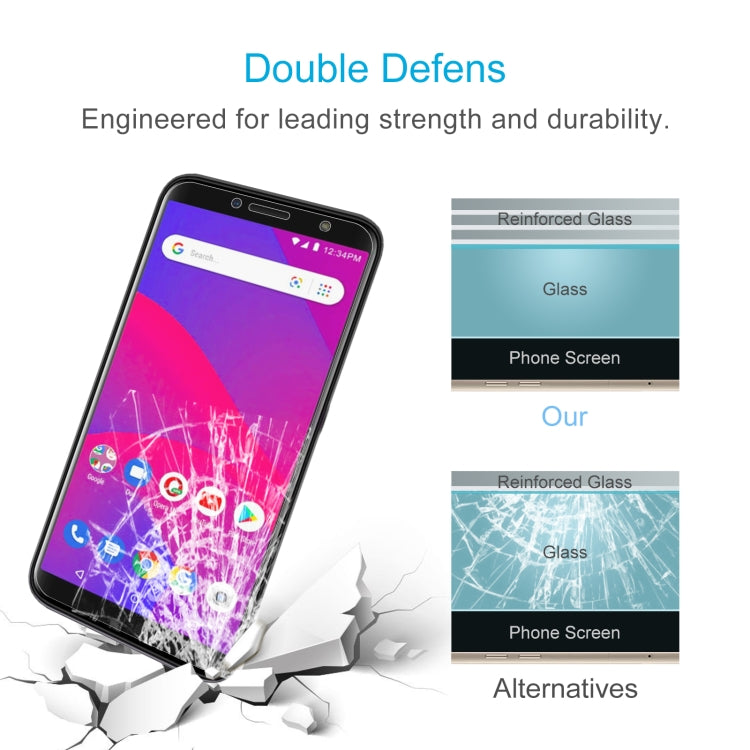 10 PCS 0.26mm 9H 2.5D Tempered Glass Film For BLU C6 2019