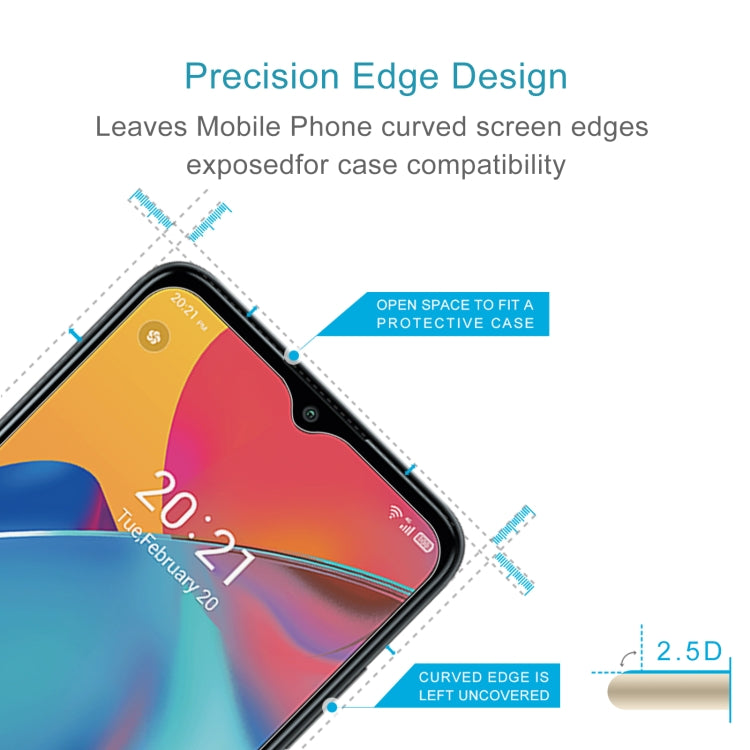50 PCS 0.26mm 9H 2.5D Tempered Glass Film For Alcatel 3L 2021