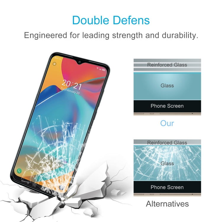 50 PCS 0.26mm 9H 2.5D Tempered Glass Film For Alcatel 3L 2021